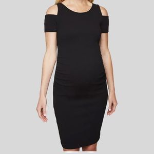 Cold Shoulder Sheath Maternity Dress